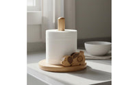 Creative and Simple Wooden Creature Paper Towel Stand Stylish Design Wooden Paper Towel Holder Long-Lasting Vertical Kitchen Roll Holder Anti-Slip Base for Dining Table