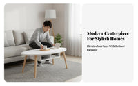 Versatile Use Small Apartment Coffee Table Easy to Clean Minimalist Sofa Side Table Sturdy Construction Living Room Furniture Rounded Edges for Students, Young Adults, Homeowners, Bedroom, Office
