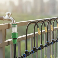 Misting Kit with Brass Nozzles DIY Misting System with Strainer Compatible Drips Irrigation Kit for Gardeners, Greenhouse