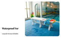 Waterresistant Slatted versatile Bench Easy to Clean waterside Seating long-lasting Public Facility Furnishing Non-Slip for Swimmers, Gym-Goers, locker room, Swimming Pool, Bathroom, Sauna