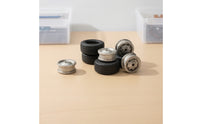 8 Pieces 1/64 Scale Rubber Tires with Metal Hubs Realistic Tire Model with Model Scene Use Detailed Automotive Scene Props Decorative for Collectors