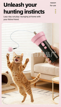 Electric Cat Teaser Toy with One-Button Launch