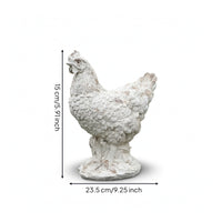 Chicken Figurine Farmhouse Cockerel Figurine Hand-Painted for Collectors