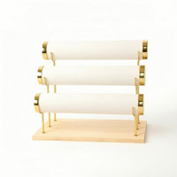 Bracelet Display Stand with Wooden Base Sturdy Bracelet Holder with Wooden Base Jewelry Organizer Stable for Vanity, Craft Fairs