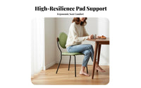 Designer Aesthetic Round Back Chair Minimalist Design Indoor Furniture Curved Backrest Upholstered Seat Soft Cushion for Interior Designers, Restaurant Owners, Dining Room, Showroom, Kitchen, Lounge