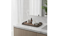 decorative Tray with Metal Rim Modern Valet Tray with Handles Key Bowl for Washroom Counter
