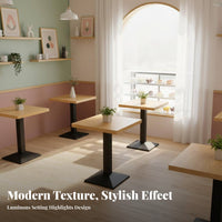 Easy to Clean Table and Seating Group Simple Design Pedestal Table and Bull Curve Chair Set Long-Lasting Commercial Furniture Thickened Tabletop for Business Owners, Diners, Cafe Proprietors, Milk Tea Shop, Diner, Dining Room