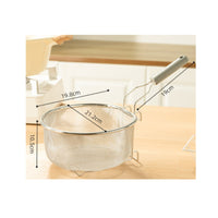 Mesh Frying Strainer Food Grade Stainless Steel Mesh Basket Easy to Clean Oil Drain Basket for Boiling