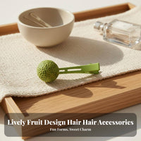 Fruit Hair Fastener Cute and Playful Three-Dimensional Fruit Barrette Bangs Side Fastener Candy Colored Novelty Hairpin Bright