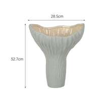Creative Design Modern Ceramic Vase Matte Finish Artistic Textured Vase Irregular Shape Ceramic Pot for Art Lovers, Living Room, Desktop, Entryway, Office