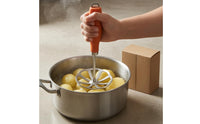 Long Handle Detachable Potato Masher Perforated Plate Stainless Steel Potato Masher Lightweight Mashing Utensil