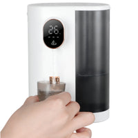 Press-to-Dispense Automatic Mouthwash Dispenser LED Screen Wall-Mounted Mouthwash Dispenser Rechargeable for Wash Area