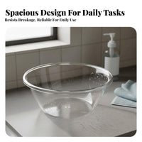 3 Pieces Transparent Bucket and Basin Set With Handle Clear Bucket Basin Ladle Set Easy to Carry Portable Water Pail for Kitchen, Laundry Room