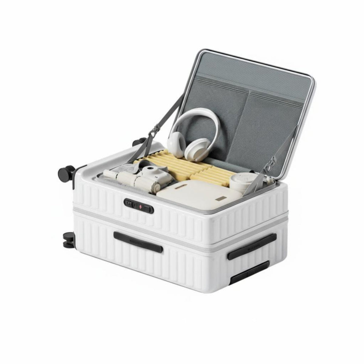 Expandable Design Front-Opening Trolley TSA-Approved Lock Frontentry hand luggage casters Suitcase Adjustable Handle for voyagers, Business Professionals, escapeers, escape, Boarding, Airport, short trip