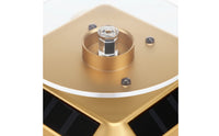 360-Degree Display Turntable with Acrylic Tray Compact Jewelry Rotator Slim Showcase Base Sturdy for Jewelers