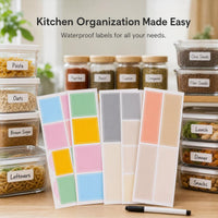 Waterproof Self-Adhesive Name Label Stickers for Food and Organization, Writable