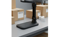Sturdy Material Universal Product Code Scanner Stand Easy Assembly Foldable Scanner Holder Wall Mountable Product Code Reader Cradle for Supermarket, Warehouse, Library