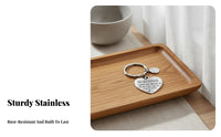 Stainless Steel Gift Keychain Tarnish-Resistant German Quote Keychain for Friend