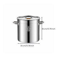 Commercial Grade 316 Stainless Steel Stock Pot Heat Resistant Large Stainless Steel Broth Pot Heavy Duty Cookware for Chefs, Restaurant, Home Kitchen