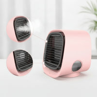 Desktop Mini Air Cooler Quiet Cooling Fan Slim for Office, Bedside Table