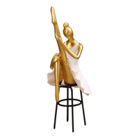 Ballerina Figurine Minimalist Ballet Girl Figurine Sculptural for Liquor Cabinet