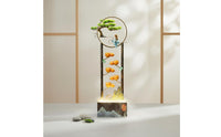 LED Water Waterfall Feng Shui Decor Cascading Waterfall Quiet Tranquil Water Feature for Living Room, Hotel Lobby, Entryway