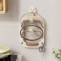 Lid Rack, Kitchen Supplies, Cutting Board Temporary Holder, Wall Storage, No Drilling Required, Holder