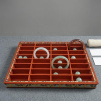 Rectangular Divided Jewelry Tray Shallow Jewelry Tray Raised Edges