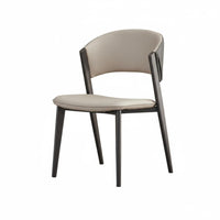 Minimalist Design Upholstered Backrest Chair Modern Design & Appearance Upholstered Side Chair with Metal Legs Soft Padded Seat Indoor Furniture Sturdy Frame for Cafe Owners, Homeowners, Interior Decorators, Dining Room, Kitchen, Bedroom, perusing Corner
