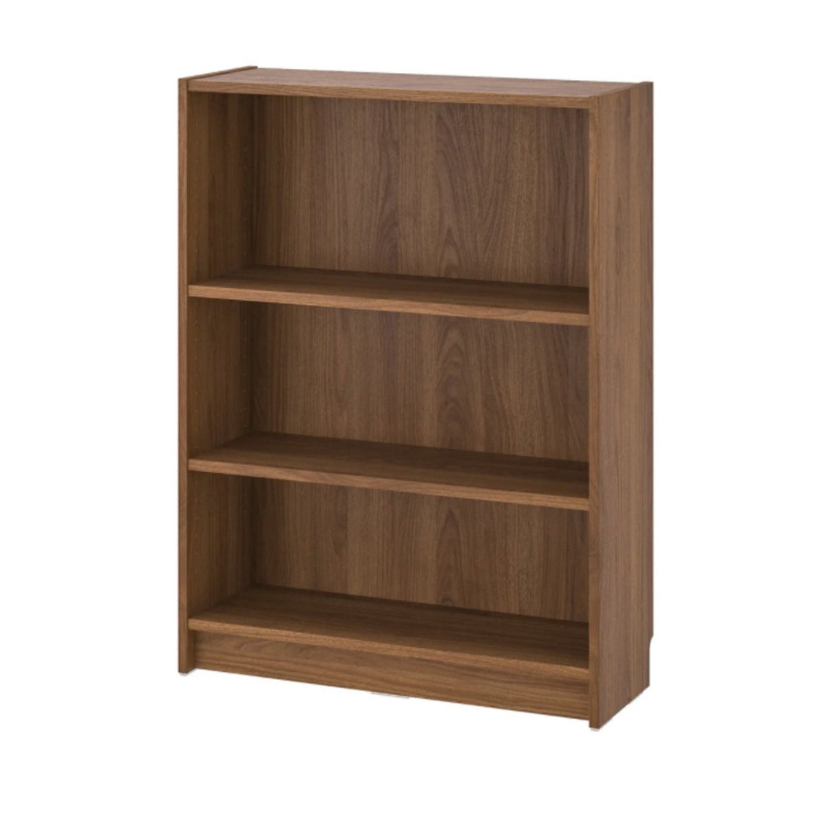 8-Tier Book Rack Walnut Finish Narrow Storage Cabinet Vintage Design Adjustable Shelves for Collectors, Renters, Bedroom