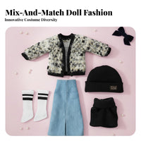 30cm BJD Clothes Set Fashionable Design 30cm Doll Clothing Set Dressing 1/6 Scale Doll Outfit for Hobbyists