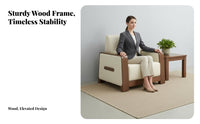 Single-Seater Armchair New Chinese design Upholstered leisure Chair Minimalist Design Indoor Furniture for residents, Meeting Room, Apartment, Bedroom