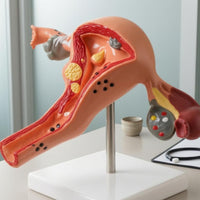 Uterus Ovary Structural Model Transparent Stand Educational Aid Tabletop Display for Classroom