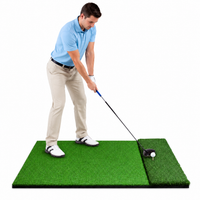 Golf Practice Mat, Shot Mat, Artificial Turf, Rubber Base, 100-150cm x 90-125cm, Pitching Practice, Home, Indoor, Outdoor Compatible