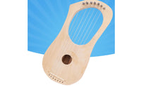 Unfinished Wooden Lyre Harp Kit Craft DIY Lyre Harp Kit Handmade Stringed Instrument Lightweight for Students