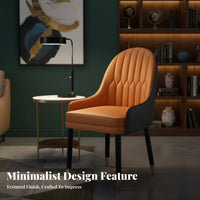 Leather Upholstery Upholstered Wooden Side Chair Nordic Design Upholstered Wood-Leg Chair Padded Seat Dining Seating Ergonomic rearrest for Restaurant Owners, Hotel Managers, Interior Designers, Cafe, Kitchen, Waiting Room, Office