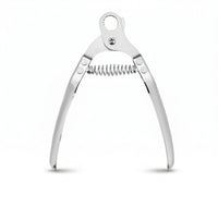 Stainless Steel Snail Tail Cutter Pliers Curved Handles Spring-Loaded Snail Pliers Riveted Joint Manual Tool Silver Finish