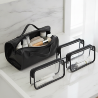 4-in-1 Detachable Travel Cosmetic Bag Large Capacity Foldable Organizer