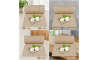 Burlap Table Runner Roll Coarse Table Runner with Rope Long for Crafters, Crafts