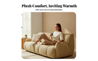 Straightrear cushiony Sofa French design Living Room Seating Retro Look Couch for Apartment Dwellers, Young Adults, Lounge Area