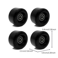 4 Pieces Roller Skate Wheels with Bearings Polyurethane Skate Wheels with Bearings Replacement Ready-to-Install for Skaters