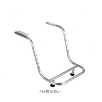 Steel Footrest Bracket Curved Barber Chair Footrest Replacement Foot Rest Chrome Finish Salon Hardware Rubber Feet