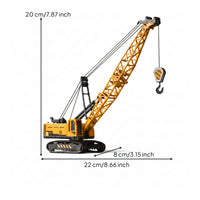 Alloy Lattice Arm Crane Toy Yellow-Orange Construction Crane Toy