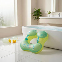 Secure Buckle Underarm Support Buoy Dolphin Print Inflatable Swim Buoy Float Cushioned Inflatable Baby Swim Float PVC-Like for Infants, Toddlers