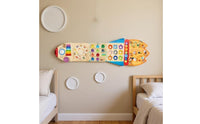Wooden Busy Board Hand-Eye Coordination Wall-Mounted Activity Board Motor Skills Educational Activity Panel for Kindergarten