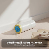 Pre-Taped Masking Film High Adhesion decorator's Plastic with Tape Painters Plastic with Tape Easy to Apply for Homeowners