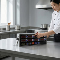 High-Contrast Digital Kitchen Timer Industrial Multi-Channel Timer Electronic Easy to Read for Restaurants