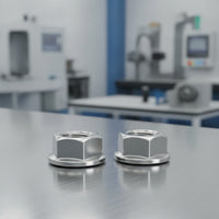2 Pieces Hex Flange Nuts Hexagonal Hexagon Flange Nuts Fasteners Heavy Duty Long-Lasting for Mechanics, Machinery Assembly