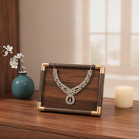 Necklace Display Board Gold Tone Jewelry Tabletop Display Board Rectangular for Jewelers, Collectors, Retail Counter, Vanity, Dresser