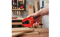 Ergonomic Handle A-Type Coil Clamp Non-Marring Pads Quick Release Woodworking Clamp Pivoting Grippers for Hobbyists, Home Improvement